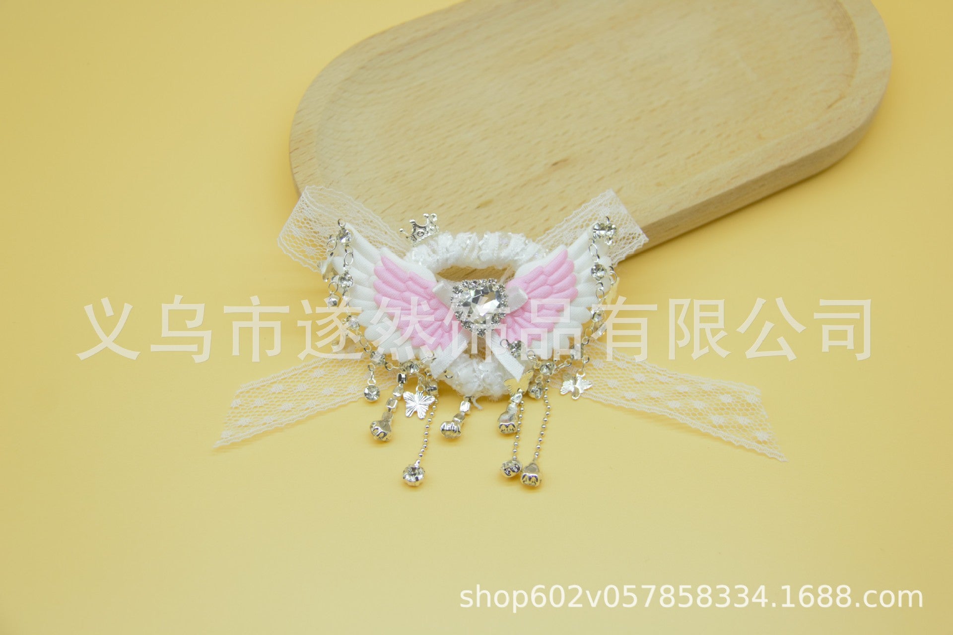 Wholesale 6pcs Heavy Industry High-quality Lace Bow Tassel Diamond DIY Jewelry Accessories